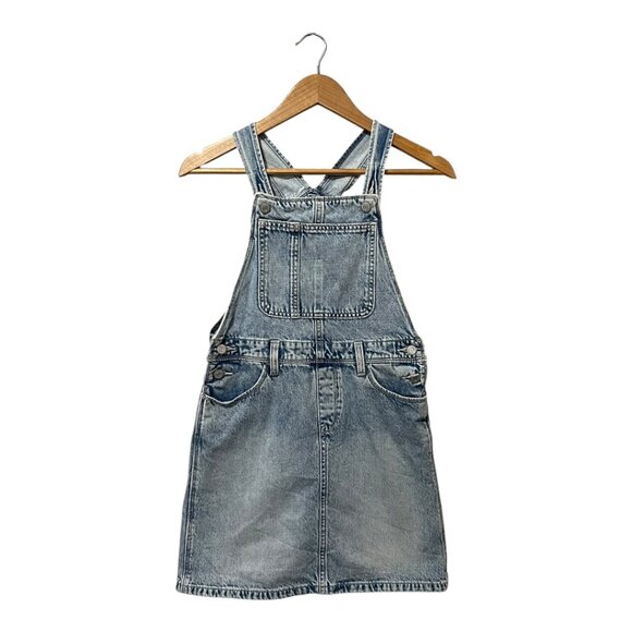 Old Navy Girls Overall Dress Blue Denim Size 14-16 Jean Pockets Adjustable Strap - Picture 1 of 5